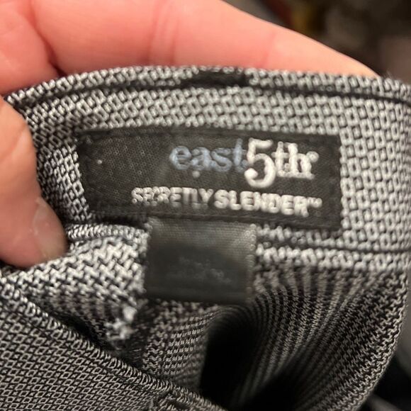 East 5th Secretly Slender Black and White Dress Pants, 12P - Picture 4 of 4